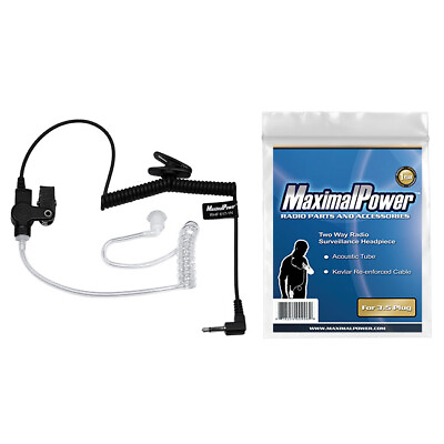 #ad MaximalPower 3.5mm RECEIVER LISTEN ONLY Headset Earpiece for 2 Way Radios 617 1N $11.32