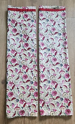 #ad vintage mushroom curtain panels burgundy red 40quot;L x 42quot;W 1 set of 2 $20.00