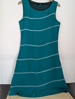 #ad Skunkfunk BERA A Line Dress Turquoise Size 3 Women#x27;s US Sz 8 10 Boho Quirky $30.60