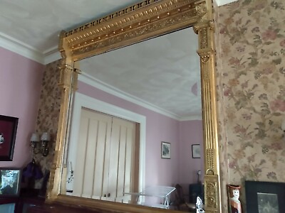 #ad Antique Victorian Late 1800s 1900s Massive Gold Framed Mirror $24000.00