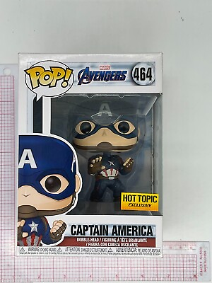 #ad Funko Pop Marvel Captain America Hot Topic Exclusive #464 Vinyl Figure i4 $11.99