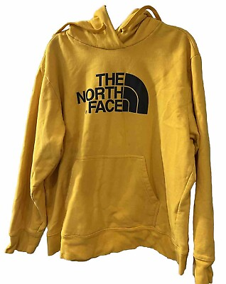 #ad The North Face Mens Hoodie Sweatshirt Hooded Pullover Yellow Gold Size XL $17.99