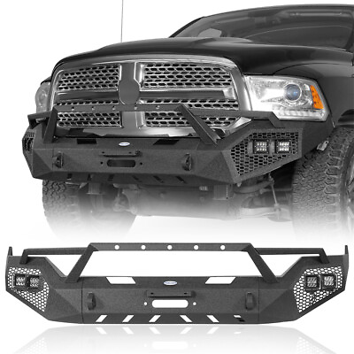 #ad Front Bumper w 4x LED Lights for Dodge Ram 2013 2018 1500 2019 2021 Classic $499.40