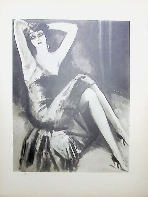 #ad Kees Van Dongen: Young Woman The Long Leg Engraving Signed 1925 $108.07