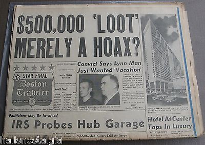 #ad Jan. 4 1962 Boston Traveler Newspaper: Tony Curtis BC Goalie Charlie Driscoll $17.95
