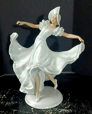 #ad Antique German Schaubach Kunst Porcelain Figurine Dancer 10quot; high. $195.00