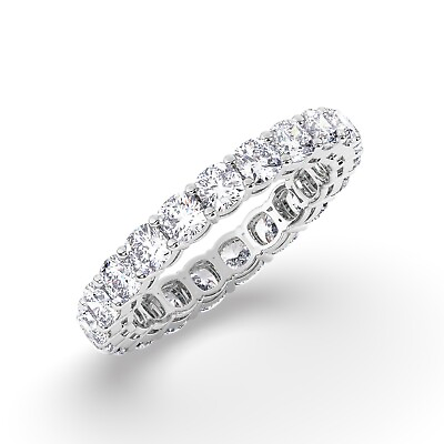 #ad E VS Lab Grown Cushion Cut Diamond Full Eternity Ring in 950 Platinum $1225.50