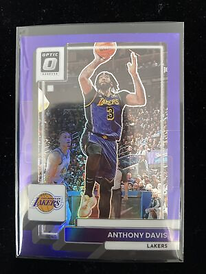 #ad 22 23 Donruss Optic Anthony Davis #122 Purple Prizm LA Lakers Color Match C $1.95