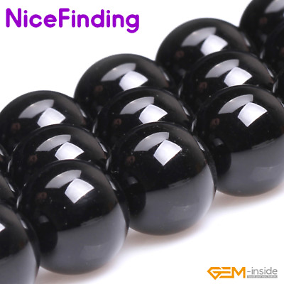#ad Natural Round Black Agate Onyx Gemstone Beads For Jewelry Making Loose Beads 15quot; $2.56