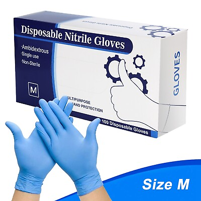 #ad Nitrile Exam Gloves Blue4milDisposable M Size Gloves Powder FreeLatex Free $19.99
