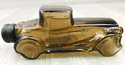 #ad Vintage AVON Automobile Brown Hot Rod Glass Car 6 oz. CologneAfter Shave Mancave $12.64