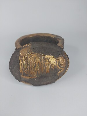 #ad RARE ANTIQUE ANCIENT EGYPTIAN Jewelry Box King Tutankhamun Marriage Boat 1325 Bc $112.50