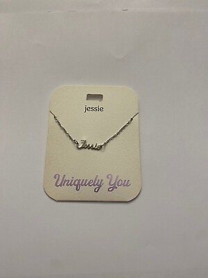 #ad NWT Jessie Personalized Name Silver Pendant 16 20quot; Necklace Uniquely You $5.99