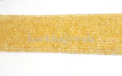 #ad Fine Natural Citrine Loose Beads 13quot; Citrine Micro Faceted Jewelry Making Beads $25.40