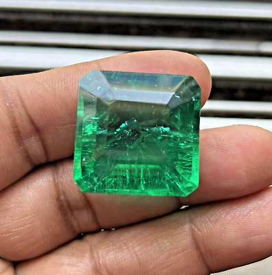 #ad Loose Emerald Hydrothermal Emerald Square shape 25 mm $100.00