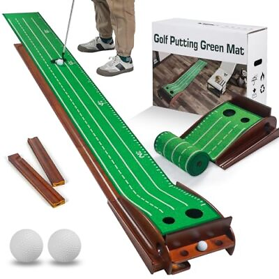 #ad GreenHaven Golf Putting Green Putting Mat for Indoors Crystal Velvet Mat with $110.41