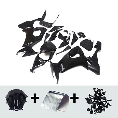 #ad Black Fairings Kit for ZX1000E ZX1000F 2008 2009 2010 ZX10R Kawasaki Body Work $399.95