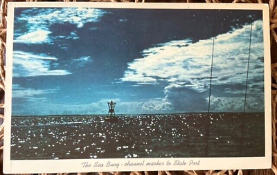 #ad Vintage Postcard State Port Sea Buoy Morehead City N.C. Channel Marker $5.50