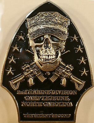 #ad 2nd Marine Division Camp Lejeune NC Commemorative Challenge Coin. 2.4quot; 155 $14.99