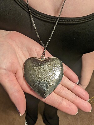#ad Heart Locket Necklace $15.00