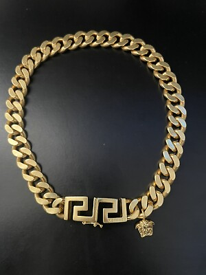 #ad Versace Choker Necklace Gold Tone $199.99