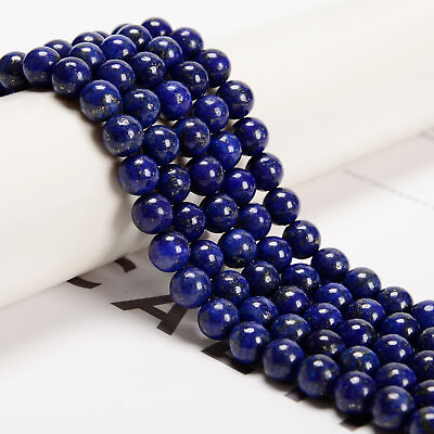 #ad Lapis Lazuli Smooth Round Beads 6mm 8mm 10mm 12mm 15.5quot; Strand $10.99