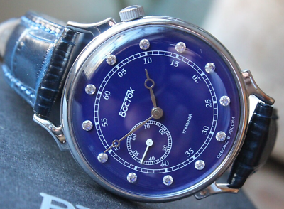 #ad Vostok Classic Russian Mechanical Hand Winding Wrist Watch 581591 $129.99