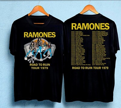 #ad 70s Ramones Road To Ruin Tour Unisex Classic Double Sided T Shirt Gift $24.99