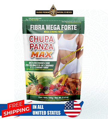 #ad Fibra Mega forte Chupa Panza Max Bolsa 500 gr Natural de Mexico $25.00