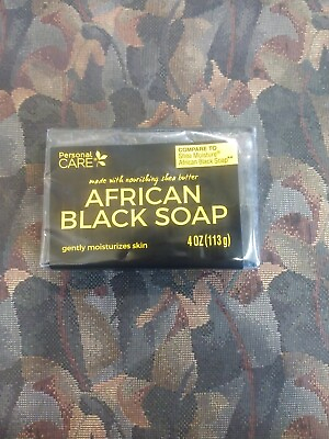 #ad Personal Care African Black Soap With Shea Butter 4oz Bar New $9.00