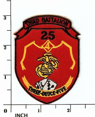 #ad USMC 3 25 PATCH 3rd Battalion 25th Marines OIF Three Deuce Five 3rd Bn 25th Mar $9.99