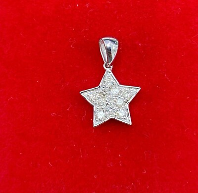 #ad Deal 0.20ct Genuine Round Diamond Star Pendant Charm 10K Gold $169.00