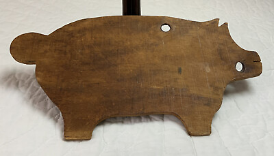 #ad Vintage Antique Pig Cutting Board Wood Thin Primtive $36.00