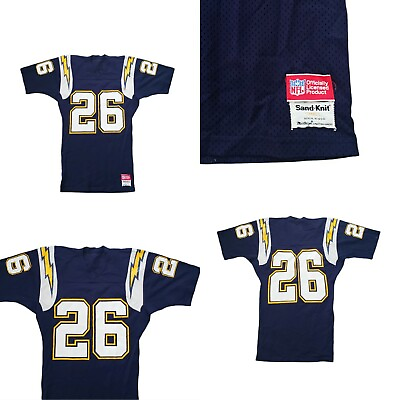 #ad VTG 80s Rare Sand Knit NFL Chargers Jersey McGregor Sporting Goods High Quality $79.99