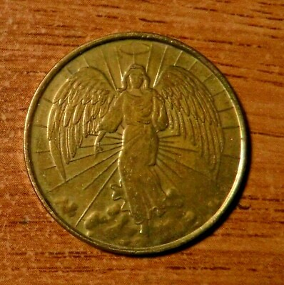 #ad Guardian Angel Pocket Medal Coin $3.85