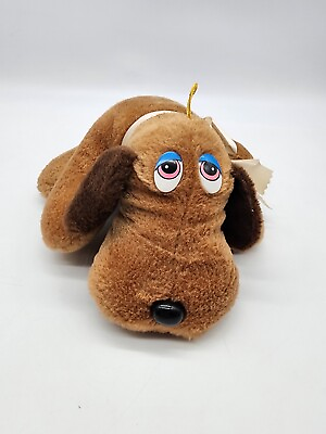 #ad Vintage Deville Creations NY Brown Puppy Dog Plush Stuffed Animal 11” Toy $12.79
