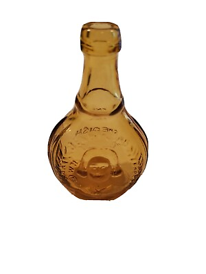 #ad Vintage Wheaton Amber Glass 3quot; Mini Bottle #x27;Jenny Lind The Swedish Nightengale#x27; $9.99