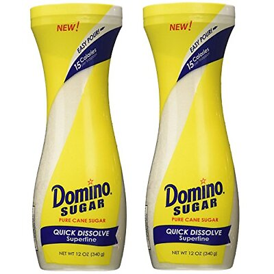 #ad Domino White Sugar Pure Cane Sugar Quick Dissolve Superfine 12 Ounce Flip Top 2 $18.58