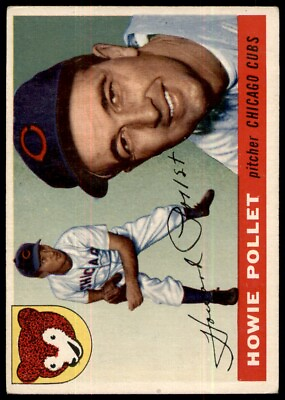 #ad 1955 TOPPS HOWIE POLLET 76 VG EX BASEBALL CHICAGO CUBS $10.00