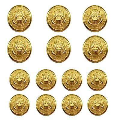 #ad 14pcs Gold Blazer Buttons for Suits Blazers Sport Coats 20mm 15mm Metal Shank $18.99