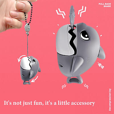 #ad Cute Shark Keyring Key Chain Pendant Key Rings for Tote Bag Backpack Gift $9.79
