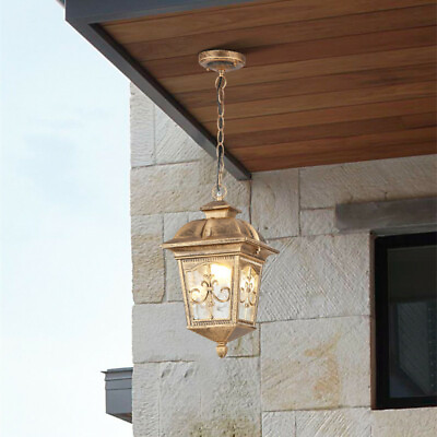 #ad Outdoor Pendant Lighting Glass Porch Chandelier Light Retro Garden Ceiling Light AU $163.94