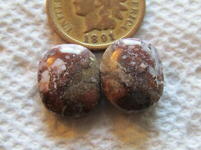 #ad 2 WildHorse Magnesite Cabs 14 carats wild horse Natural Matching Set Cabochons $14.00