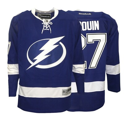#ad Jonathan Drouin Tampa Bay Lightning Reebok NHL Men#x27;s Blue Home Premier Jersey $89.99