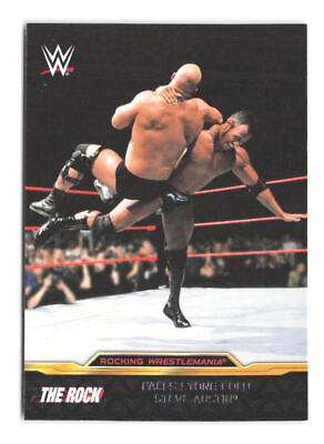 #ad 2015 Topps WWE The Rock Faces Stone Cold Steve Austin Rocking WrestleMania 1 $1.95