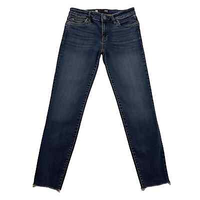 #ad Kut From The Kloth Jeans Size 4 Blue Diana Skinny Raw Hem Dark Wash Denim $22.00