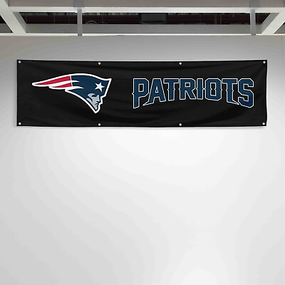 #ad For New England Patriots Football Fans 2x8ft Flag NFL Gift Man Cave Banner $15.97