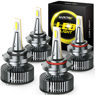 #ad 4PCS 9005 9006 LED Combo Headlight Light Kit High Low Bulbs Beam 6500K EOJ $83.99