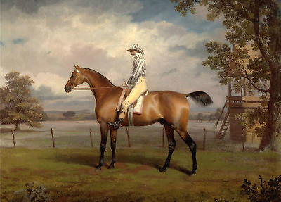 #ad Hand painted oil painting horseman rider with horse in dusk by village landscape $80.99