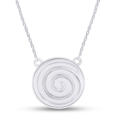 #ad Minimalist Dainty Celtic Single Spiral Pendant 18quot; Necklace 925 Sterling Silver $38.41